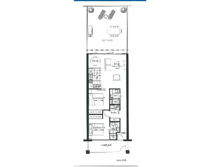 Floorplan of Homely apartment listing, 2/58 La Scala Avenue, Maribyrnong VIC 3032
