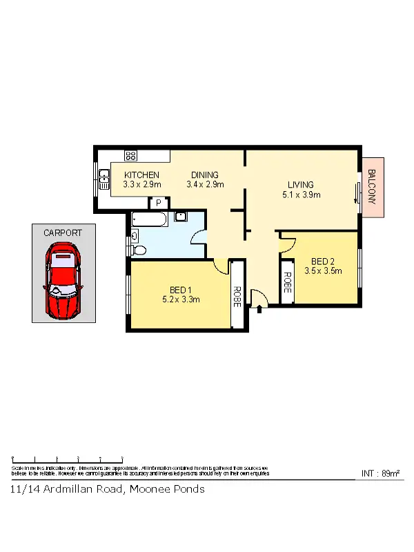 Floorplan of Homely apartment listing, 11/14 Ardmillan Road, Moonee Ponds VIC 3039