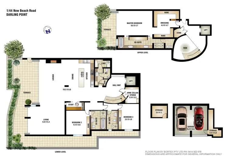 Floorplan of Homely apartment listing, 1/44 New Beach Road, Darling Point NSW 2027