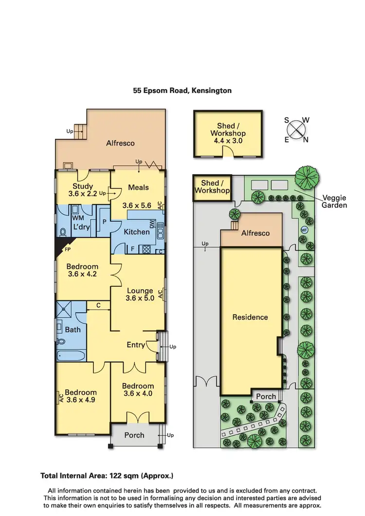 Floorplan of Homely house listing, 55 Epsom Road, Kensington VIC 3031