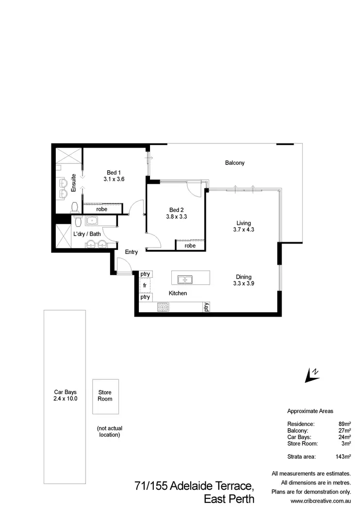 Floorplan of Homely apartment listing, 71/155 Adelaide Terrace, East Perth WA 6004