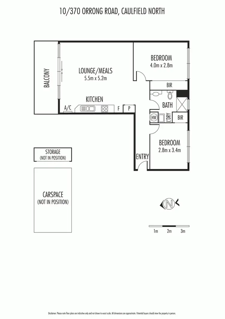 Floorplan of Homely apartment listing, 10/370 Orrong Rd, Caulfield North VIC 3161