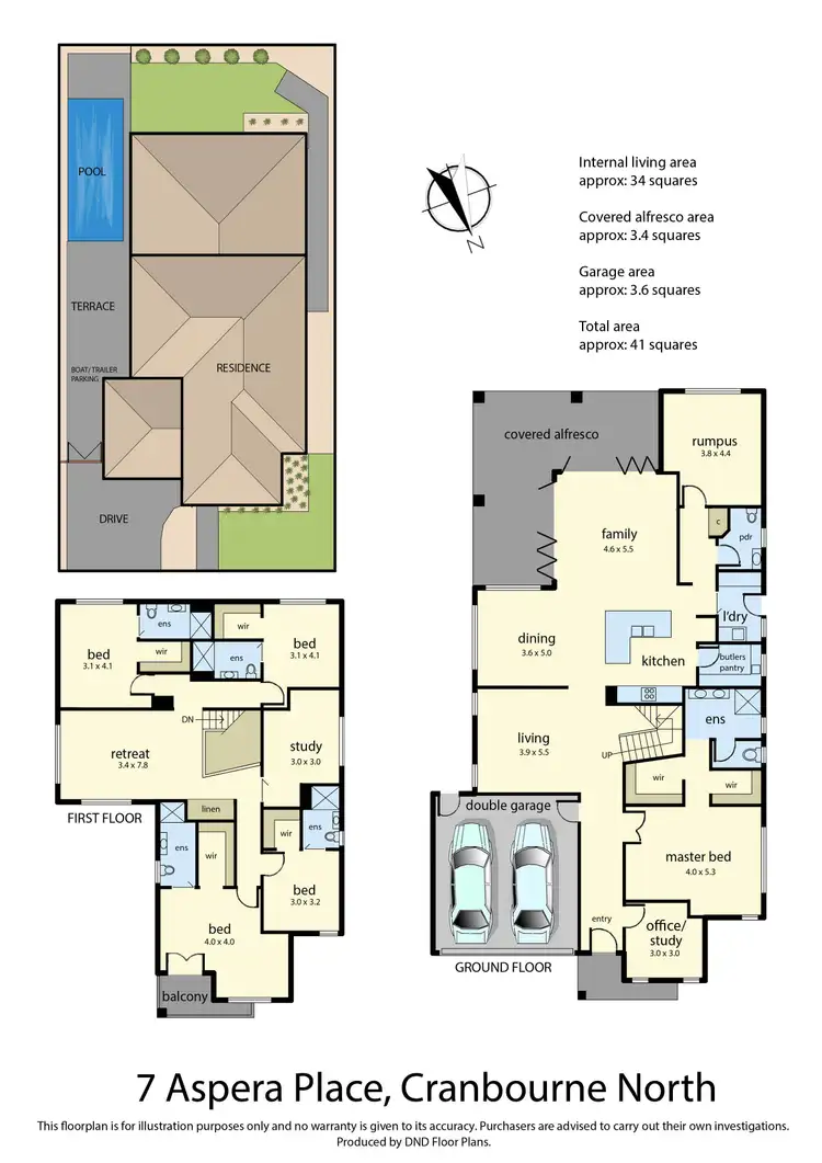 Floorplan of Homely house listing, 7 Aspera Place, Cranbourne North VIC 3977