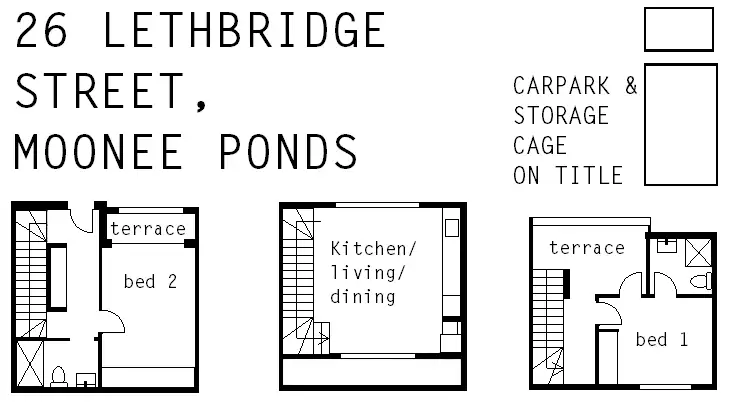 Floorplan of Homely townhouse listing, 26 Lethbridge Street, Moonee Ponds VIC 3039