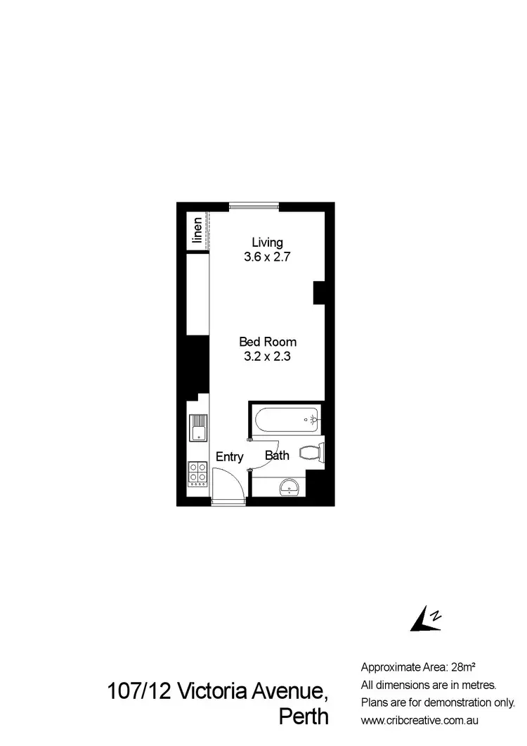 Floorplan of Homely apartment listing, 107/12 Victoria Avenue, Perth WA 6000
