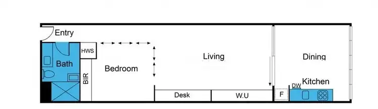 Floorplan of Homely apartment listing, 807/555 Flinders Street, Melbourne VIC 3000