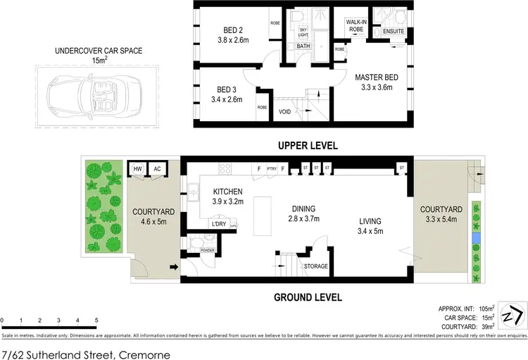 Floorplan of Homely townhouse listing, 7/62 Sutherland Street, Cremorne NSW 2090