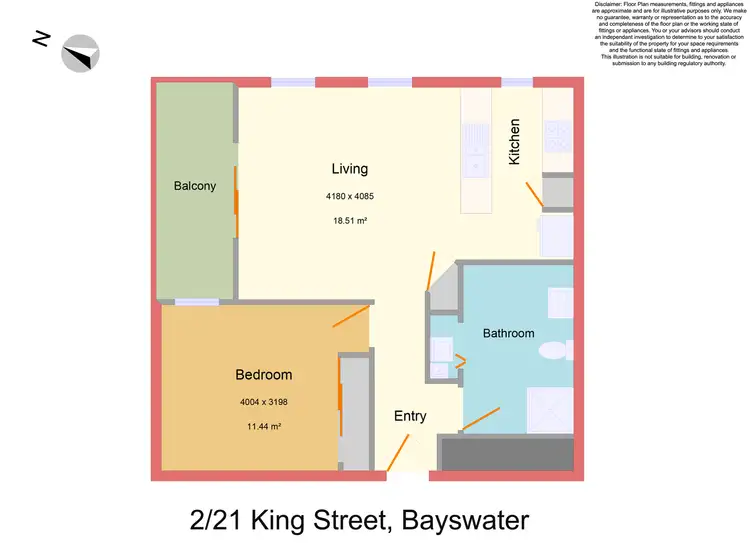 Floorplan of Homely apartment listing, 2/21 King Street, Bayswater VIC 3153