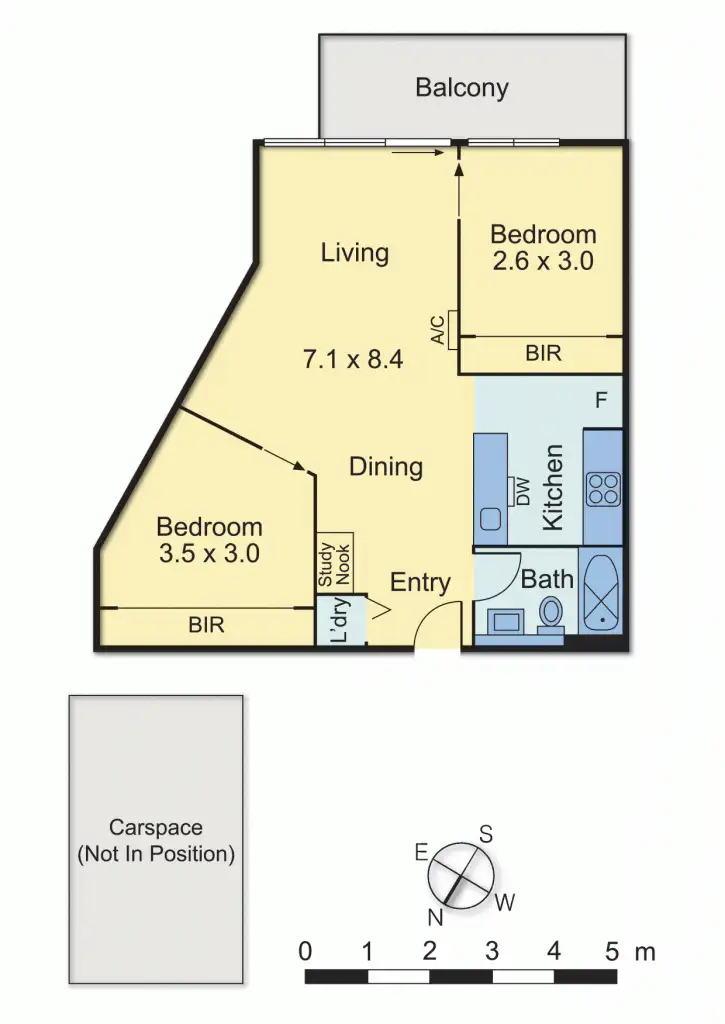Floorplan of Homely apartment listing, 809/38 Mount Alexander Road, Travancore VIC 3032