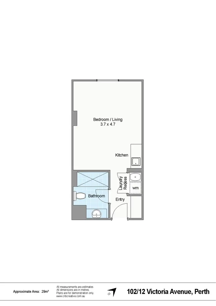 Floorplan of Homely apartment listing, 102/12 Victoria Avenue, Perth WA 6000