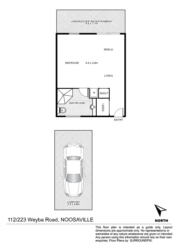 Floorplan of Homely unit listing, 112/223 Weyba Road, Noosaville QLD 4566