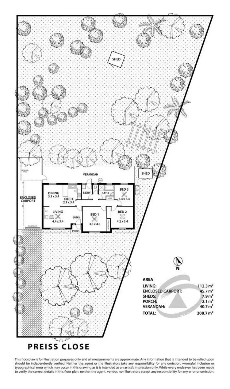 Floorplan of Homely house listing, 11 Preiss Close, Nairne SA 5252