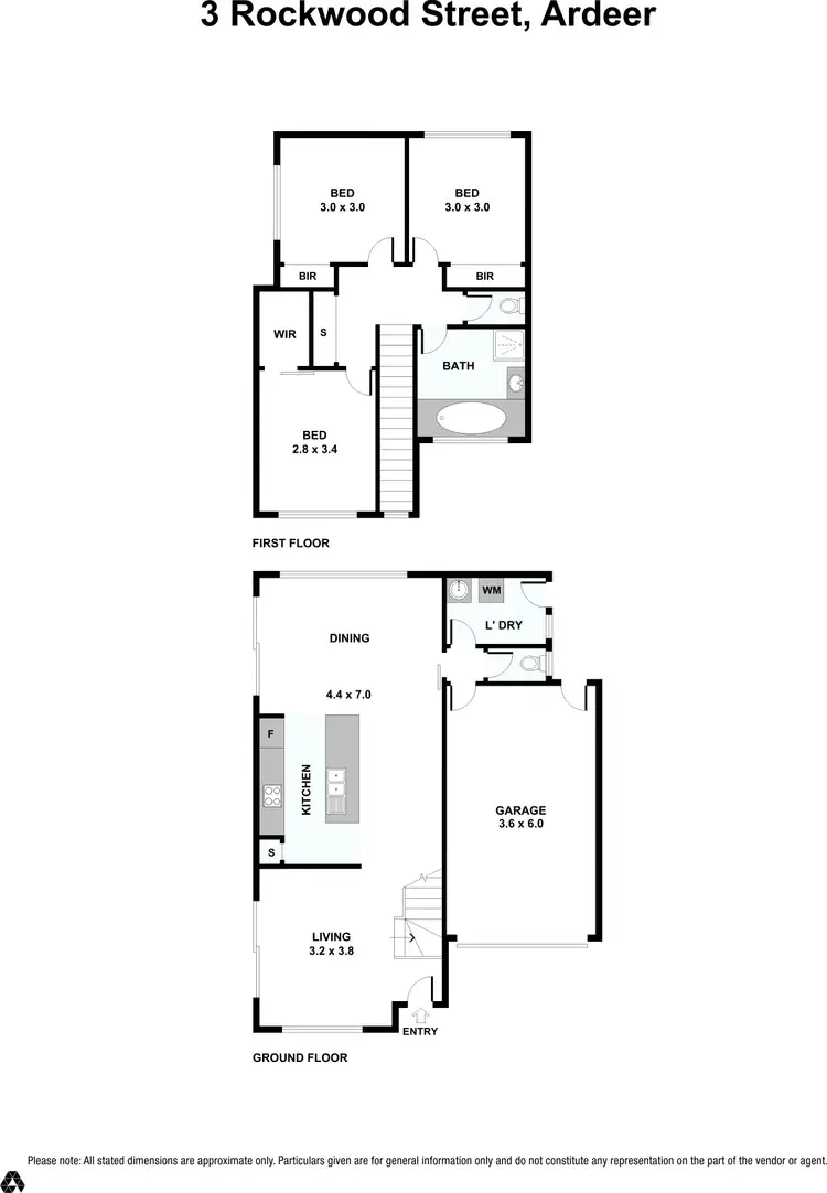 Floorplan of Homely townhouse listing, 3 Rockwood Street, Ardeer VIC 3022