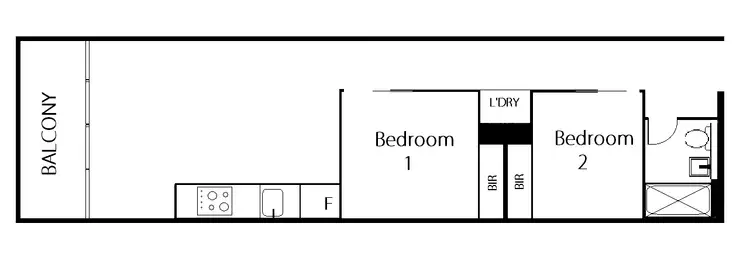 Floorplan of Homely apartment listing, 1.63/38 Mount Alexander Road, Travancore VIC 3032