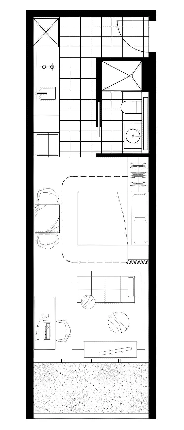 Floorplan of Homely apartment listing, 3507/350 William St, Melbourne VIC 3000