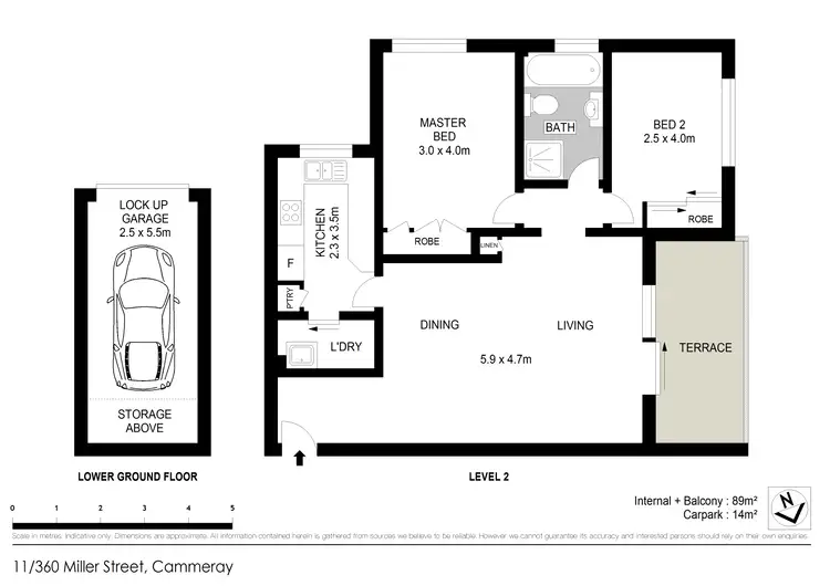 Floorplan of Homely apartment listing, 11/360 Miller Street, Cammeray NSW 2062