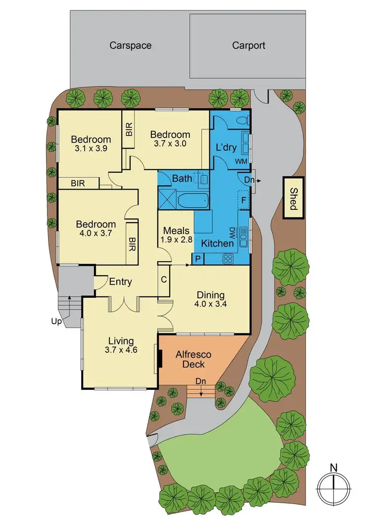 Floorplan of Homely house listing, 1/12 Cootamundra Crescent, Blackburn VIC 3130