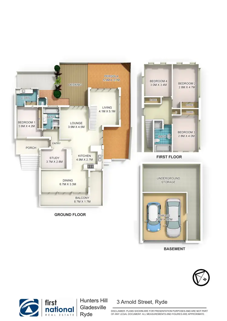 Floorplan of Homely house listing, 3 Arnold Street, Ryde NSW 2112