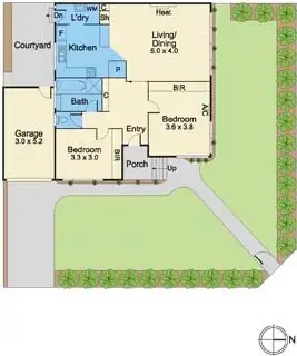 Floorplan of Homely unit listing, 1/393 Elgar Road, Mont Albert VIC 3127