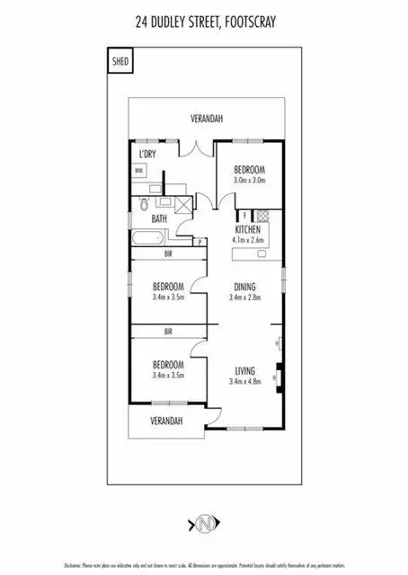 Floorplan of Homely house listing, 24 Dudley Street, Footscray VIC 3011