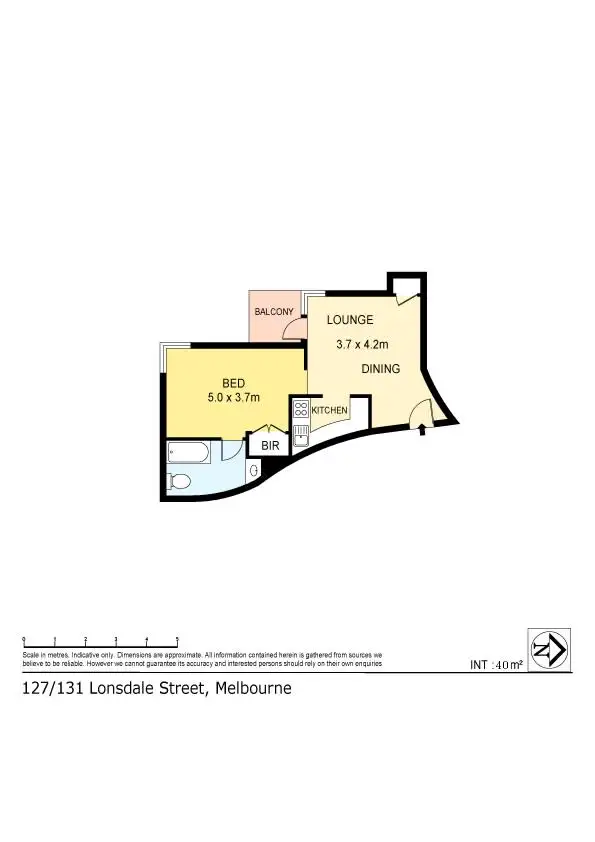 Floorplan of Homely apartment listing, 127/131 Lonsdale Street, Melbourne VIC 3000