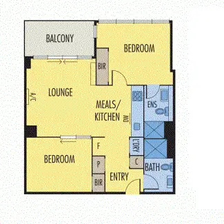 Floorplan of Homely apartment listing, 2113/220 Spencer Street, Melbourne VIC 3000