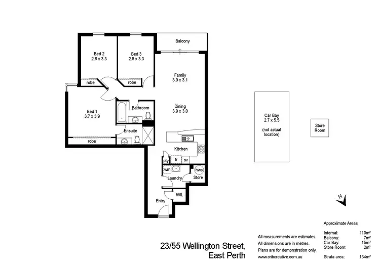 Floorplan of Homely apartment listing, 27/55 Wellington Street, East Perth WA 6004