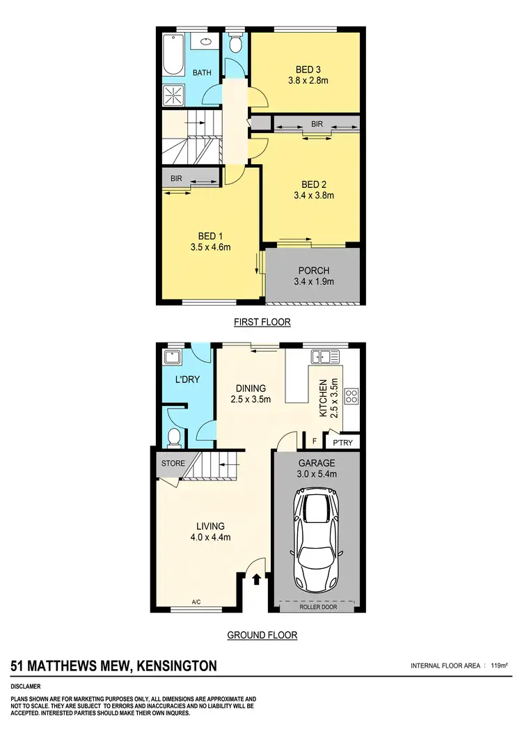 Floorplan of Homely townhouse listing, 51 Matthews Mews, Kensington VIC 3031