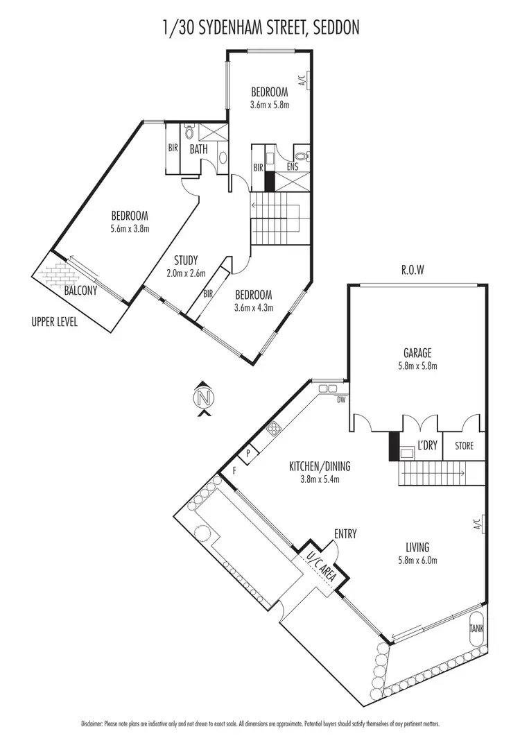 Floorplan of Homely townhouse listing, 1/30 Sydenham Street, Seddon VIC 3011