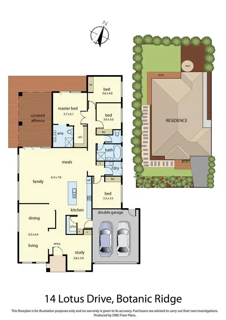 Floorplan of Homely house listing, 14 Lotus Drive, Botanic Ridge VIC 3977