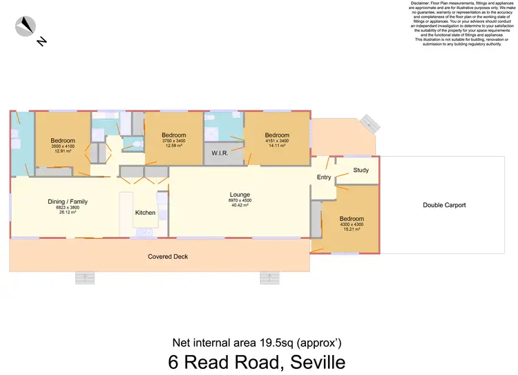 Floorplan of Homely house listing, 6 Read Road, Seville VIC 3139