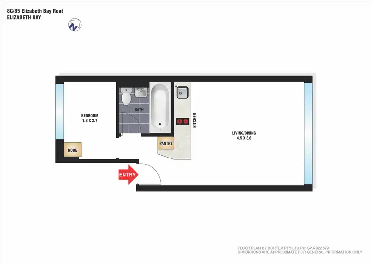 Floorplan of Homely apartment listing, 8G/85 Elizabeth Bay Road, Elizabeth Bay NSW 2011