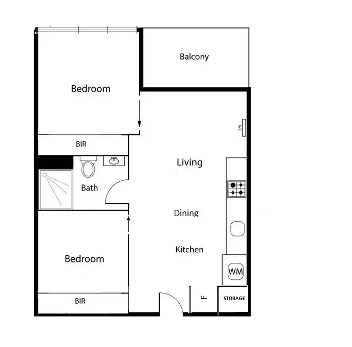 Floorplan of Homely apartment listing, 3102/639 Lonsdale Street, Melbourne VIC 3000