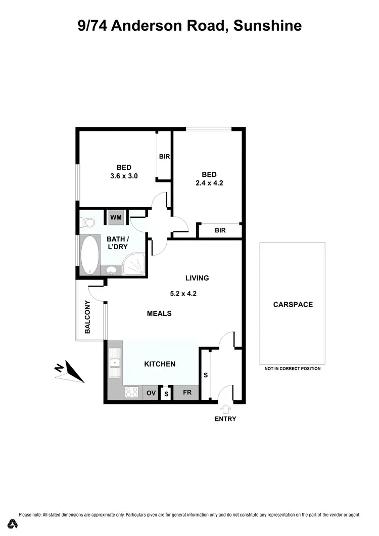 Floorplan of Homely apartment listing, 9/74 Anderson Road, Sunshine VIC 3020