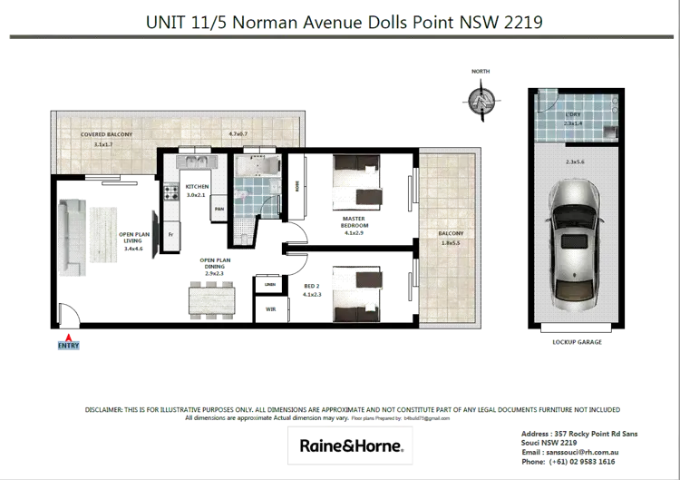 Floorplan of Homely unit listing, 11/5 Norman Avenue, Dolls Point NSW 2219