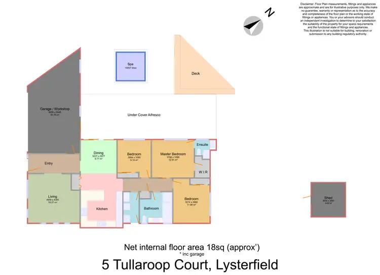 Floorplan of Homely house listing, 5 Tullaroop Court, Lysterfield VIC 3156