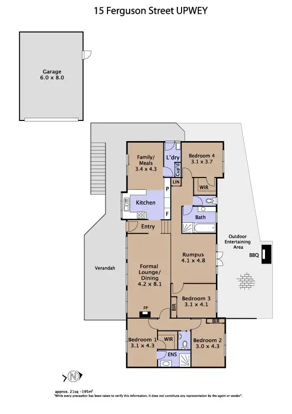 Floorplan of Homely house listing, 15 Ferguson Street, Upwey VIC 3158