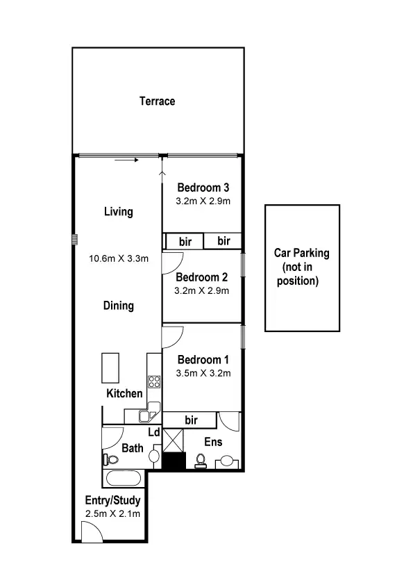 Floorplan of Homely apartment listing, 101/118 Dudley Street, West Melbourne VIC 3003