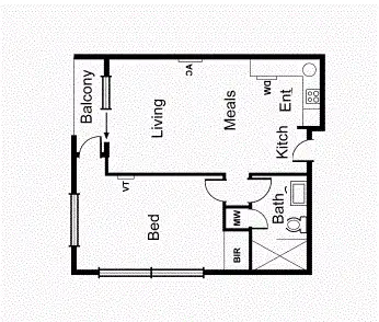 Floorplan of Homely apartment listing, 3.08/1384 Dandenong Road, Hughesdale VIC 3166