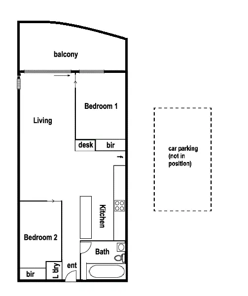 Floorplan of Homely apartment listing, 821/38 Mount Alexander Road, Travancore VIC 3032