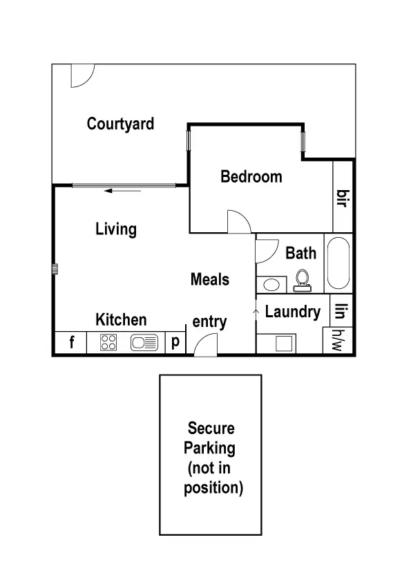 Floorplan of Homely apartment listing, G02/1-31 Lux Way, Brunswick VIC 3056