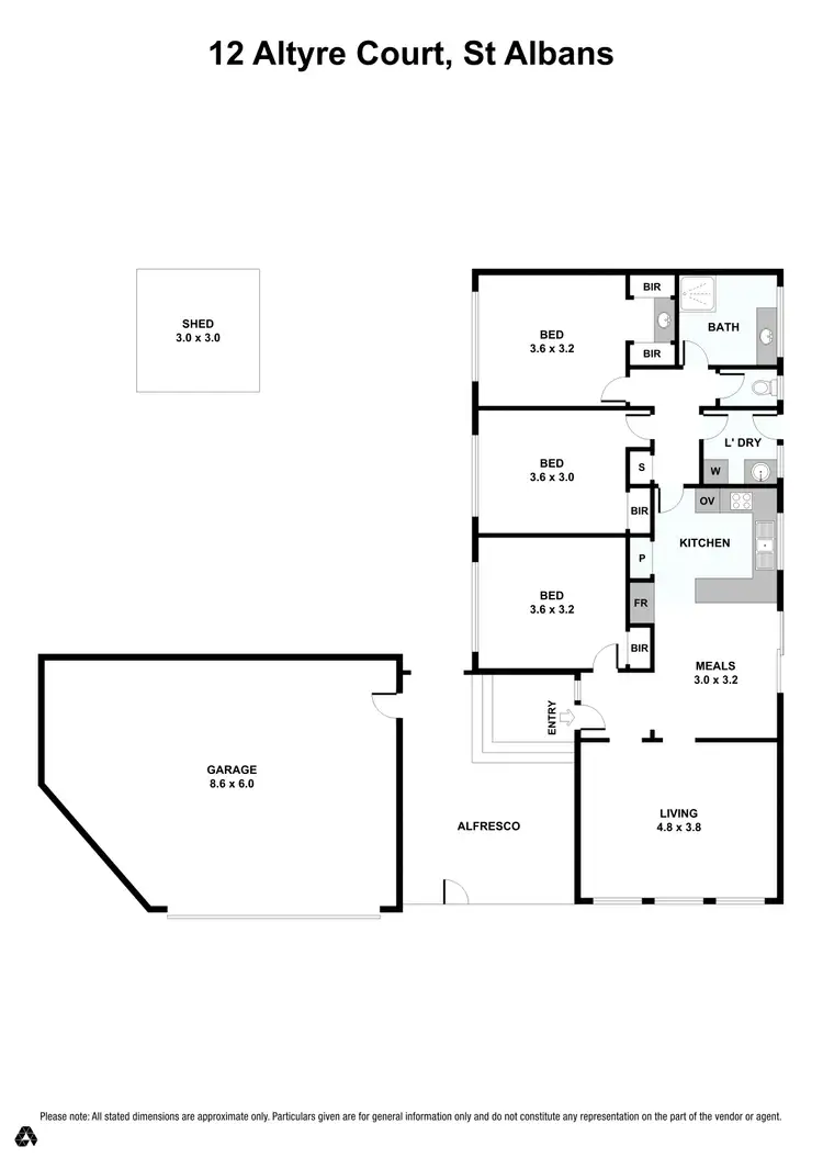 Floorplan of Homely house listing, 12 Altyre Court, St Albans VIC 3021