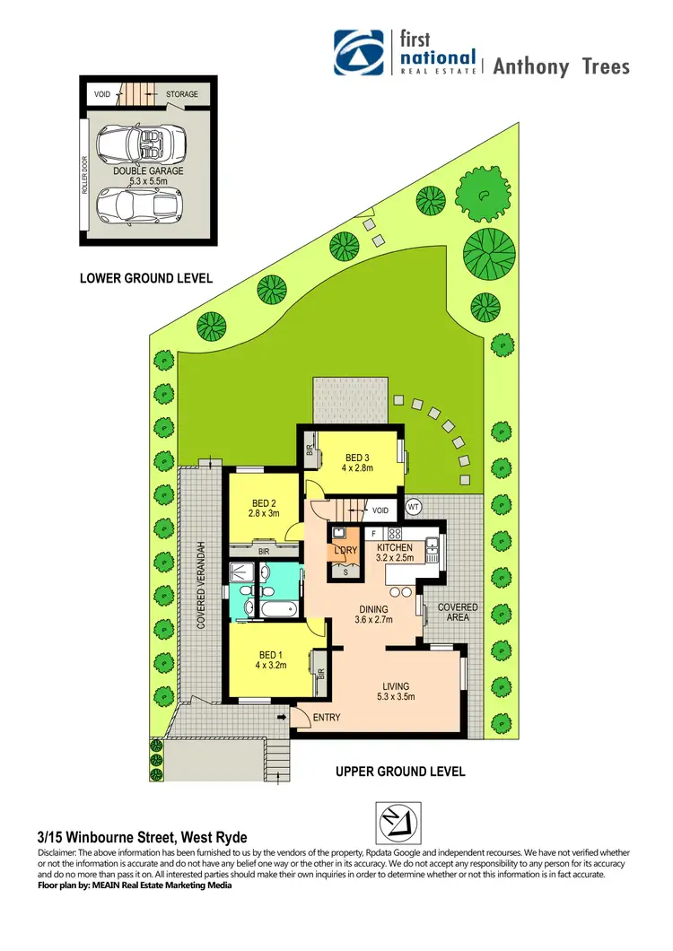 Floorplan of Homely villa listing, 3/15 Winbourne Street, West Ryde NSW 2114