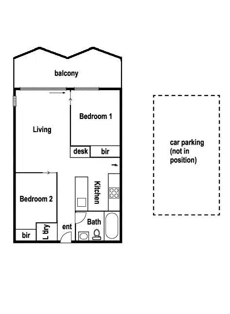 Floorplan of Homely apartment listing, 835/38 Mount Alexander Road, Travancore VIC 3032
