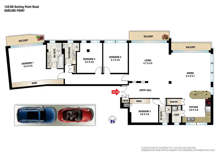 Floorplan of Homely apartment listing, 142/66 Darling Point Road, Darling Point NSW 2027