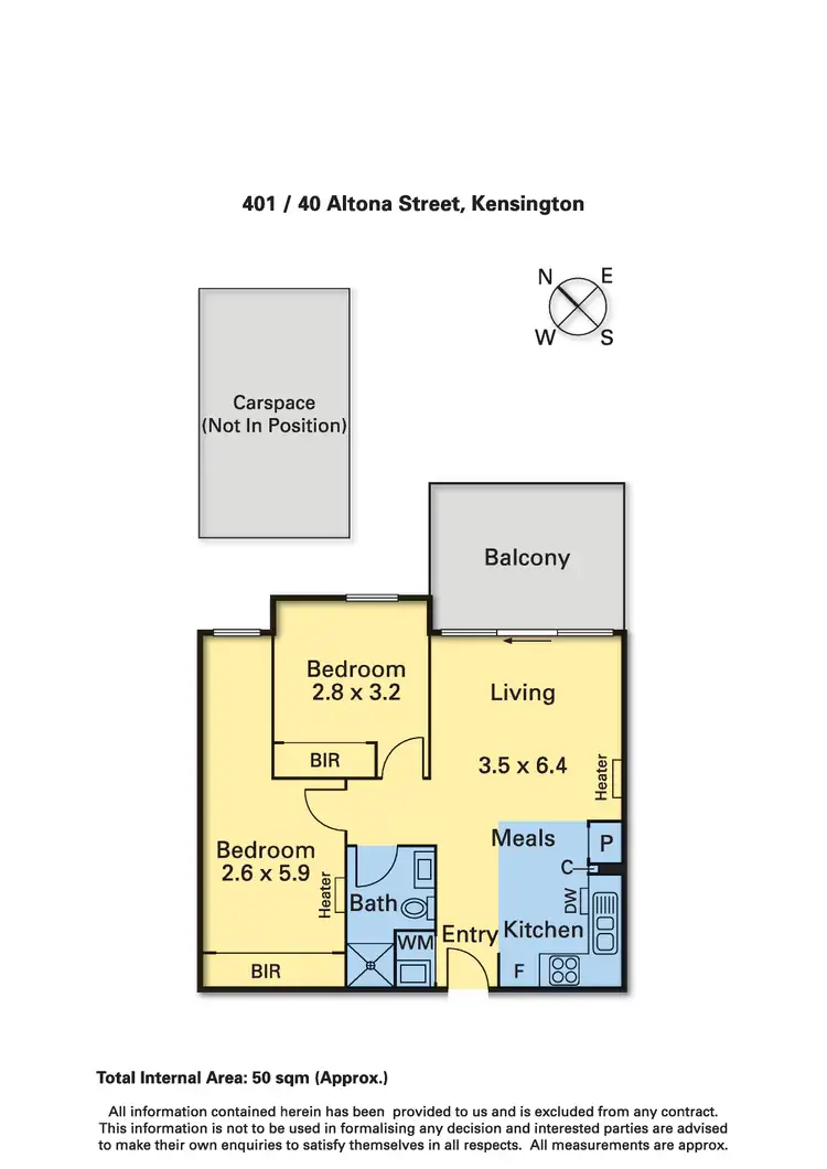 Floorplan of Homely apartment listing, 401/40 Altona Street, Kensington VIC 3031