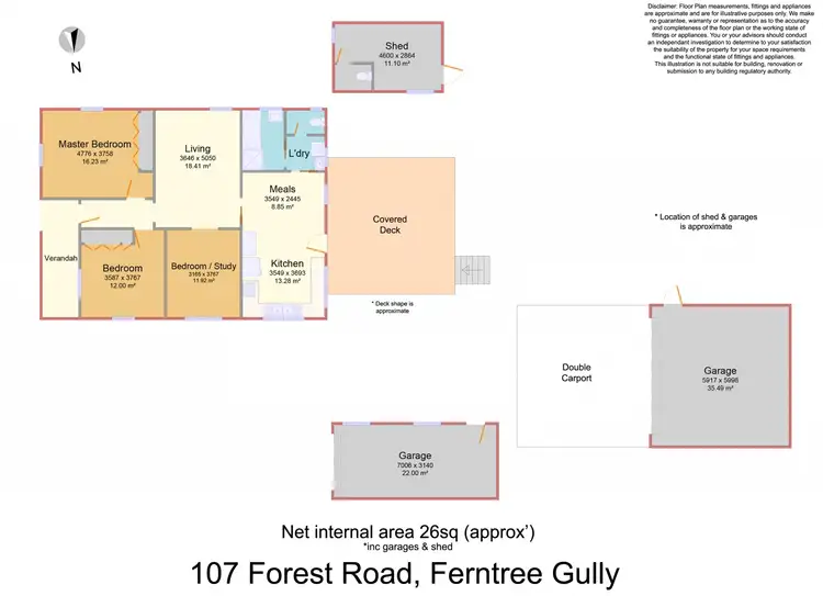 Floorplan of Homely house listing, 107 Forest Road, Ferntree Gully VIC 3156