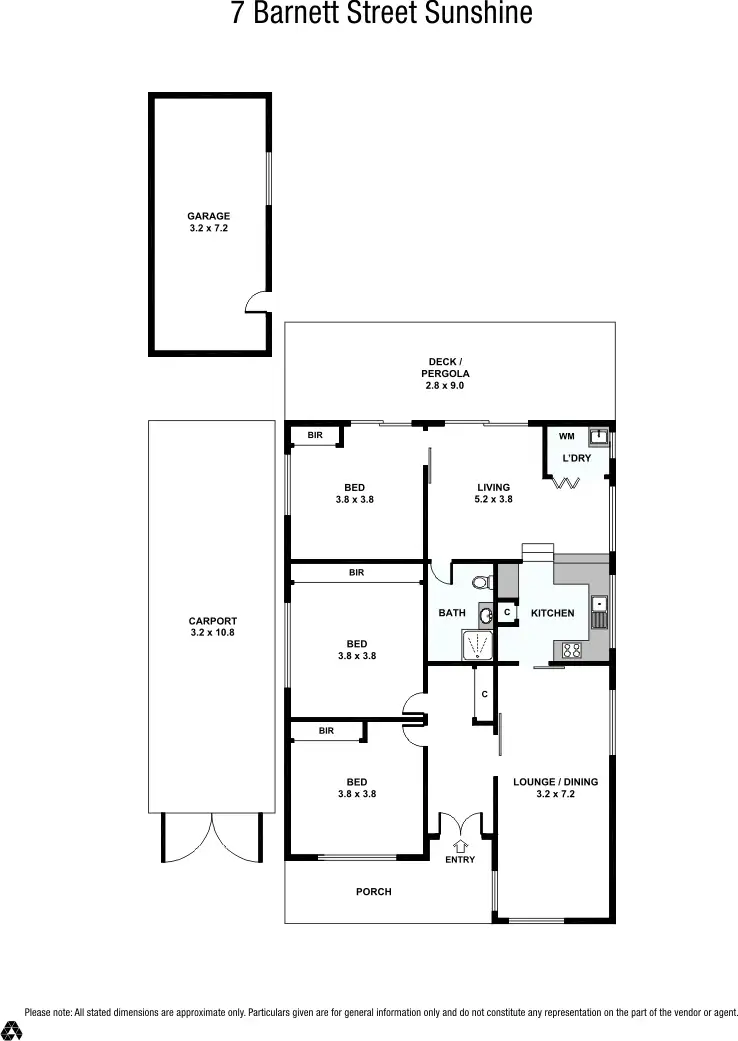 Floorplan of Homely house listing, 7 Barnett Street, Sunshine VIC 3020