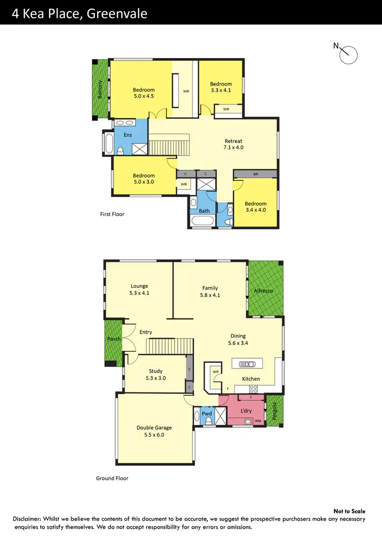 Floorplan of Homely house listing, 4 Kea Place, Greenvale VIC 3059