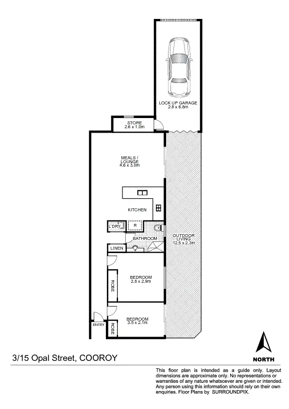 Floorplan of Homely villa listing, 3/15 Opal Street, Cooroy QLD 4563